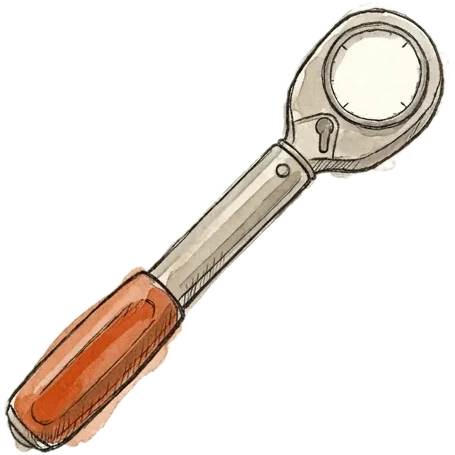 Ink sketch: a torque wrench